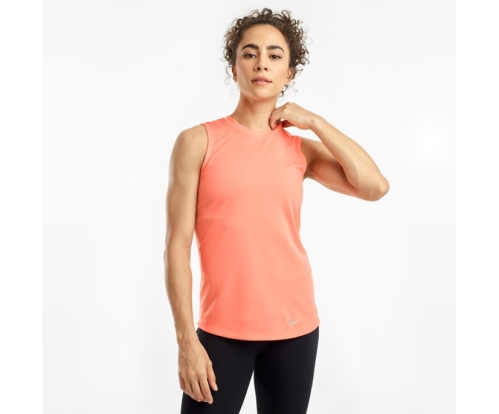 Tenis Saucony Stopwatch Sleeveless Mujer Tops Ropa Fusion Coral México MX-061-PN